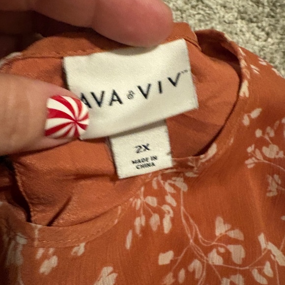 Ava & Viv 2X Blouse - Picture 2 of 2